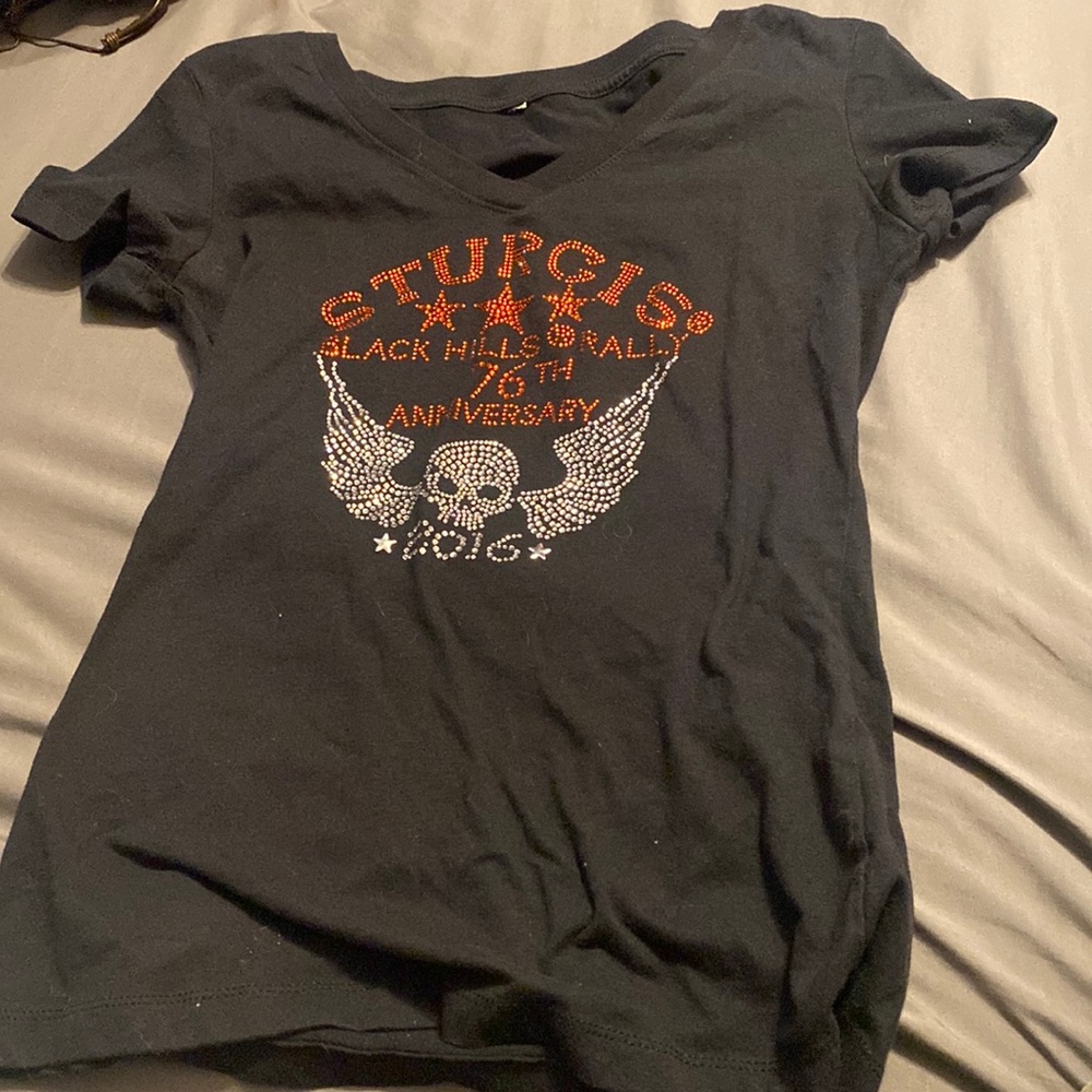 Black rhinestone Sturgis shirt